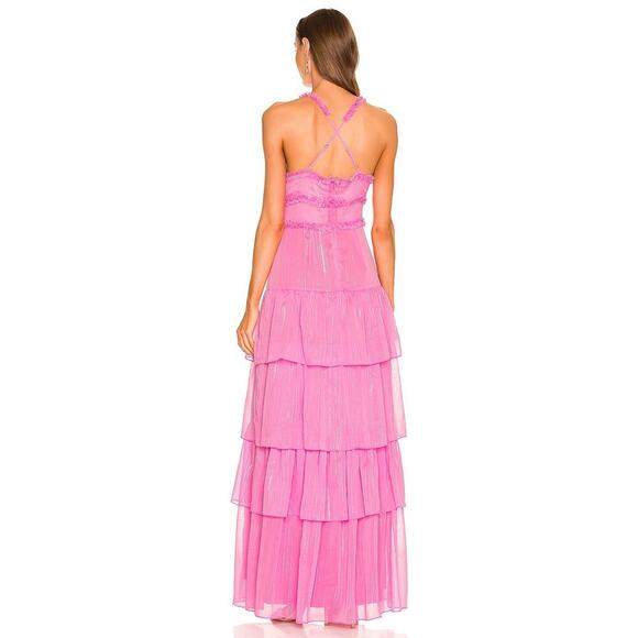 Likely Athena Maxi Dress Pink Sugar Size 14 - Picture 3 of 6
